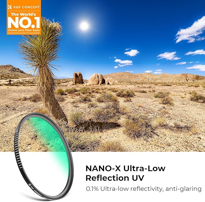 K&F CONCEPT 49mm Ultra-Low Reflectivity MCUV Lens Protection Filter 28