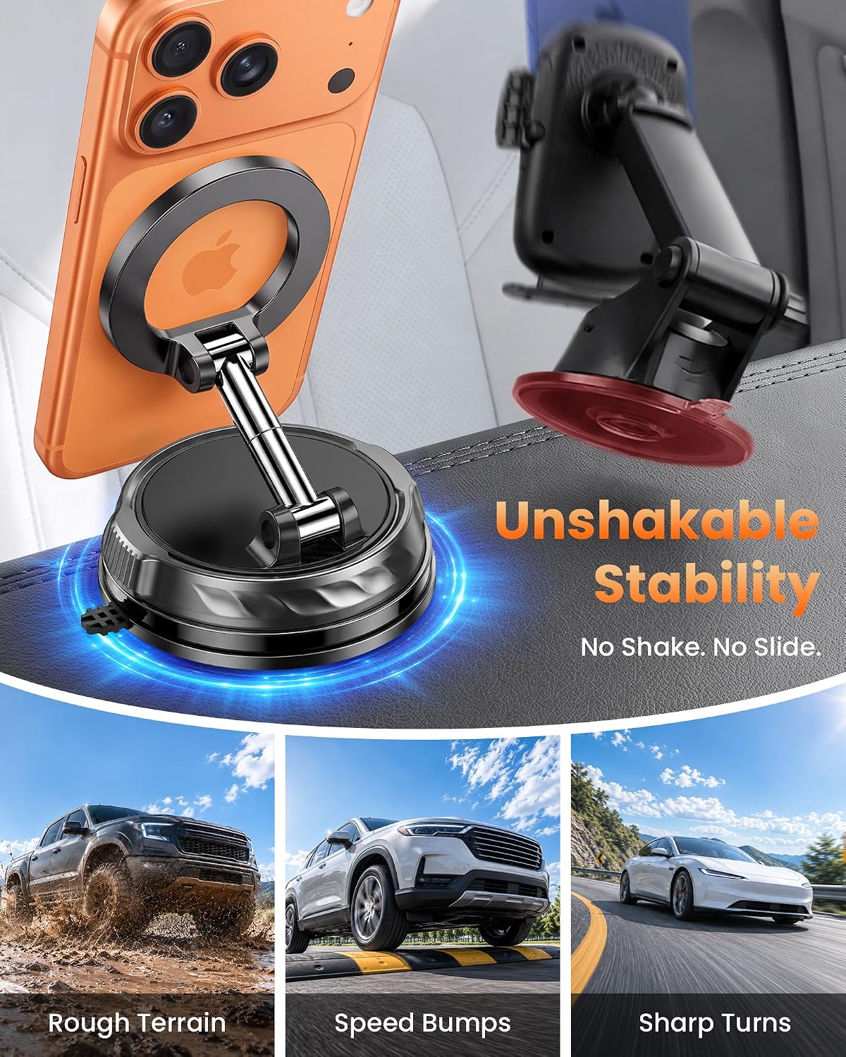 for Magsafe Car Mount, [2026 Ultra Vacuum] Magnetic Phone Holders