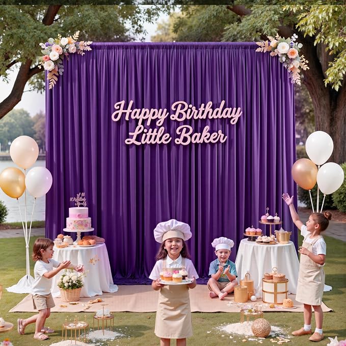 50ft x 12ft Purple Backdrop Curtains