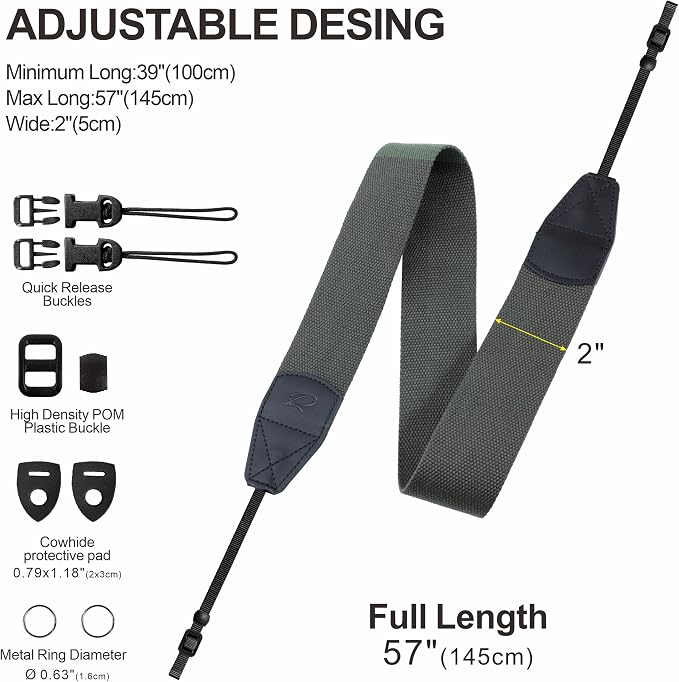 Padwa Lifestyle Grey Camera Strap