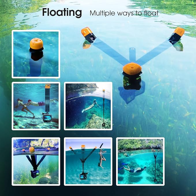 SOONSUN 4in1 Floating Selfie Stick Hand Grip Tripod