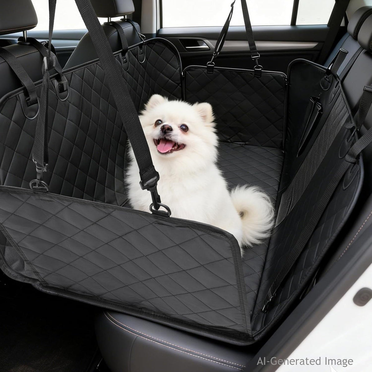 Waterproof 600D Oxford Dog Car Seat Cover Anti‑Slip Hammock Mesh