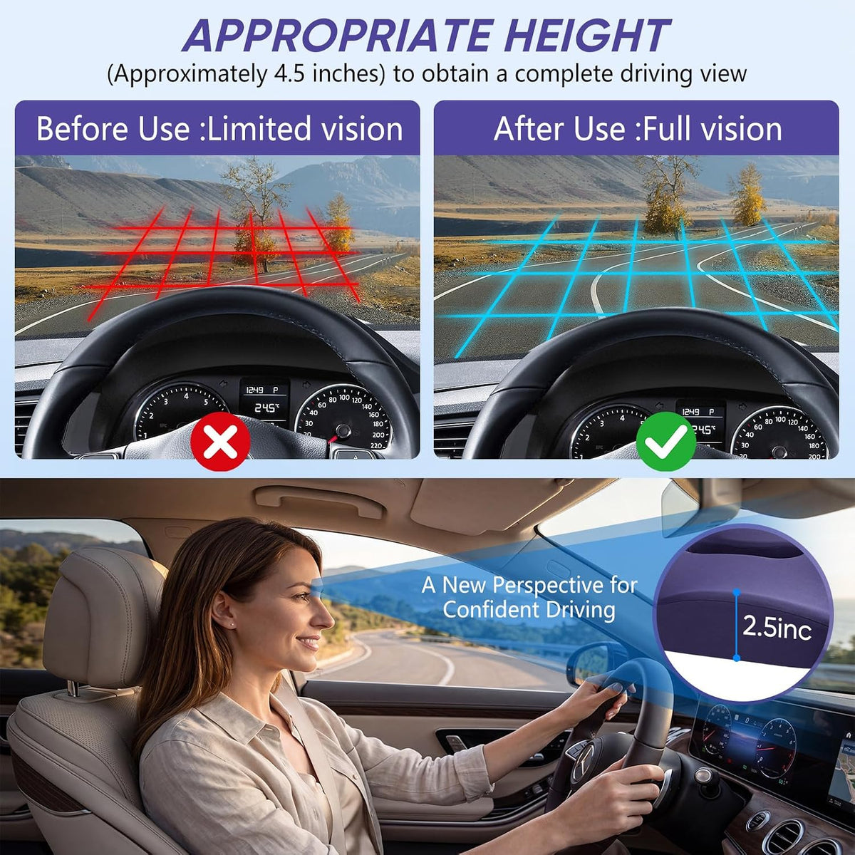 Truck Seat Cushion for Truck Drivers， Comfortable Driving Support Pad