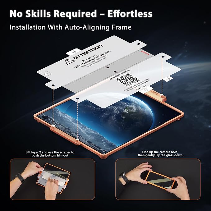 9 Pack for Samsung Galaxy Z Fold 7 Screen Protector, 3 Pac Inside Soft Film + 3
