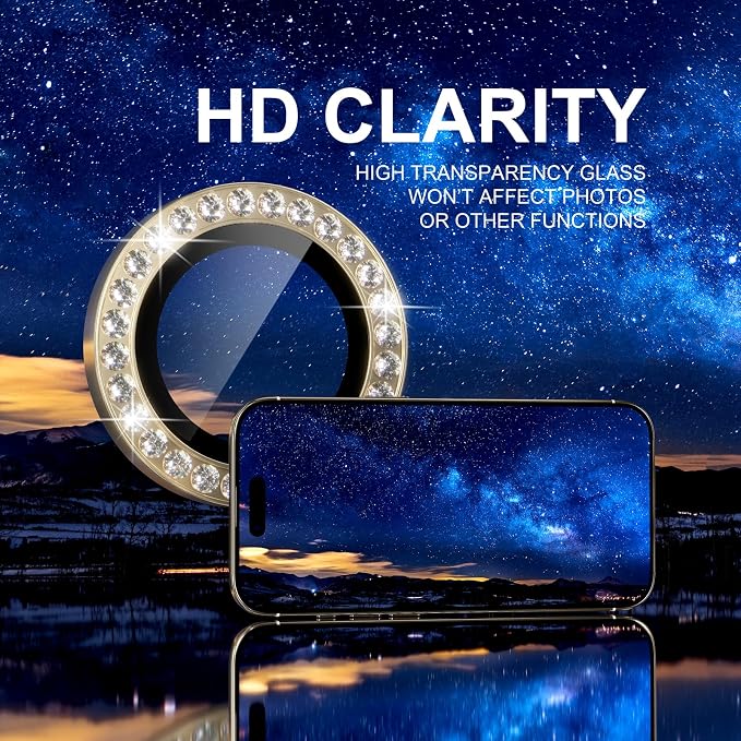 Choiche Compatible for iPhone 17 Air Camera Lens Protector Bling, 9H Tempered
