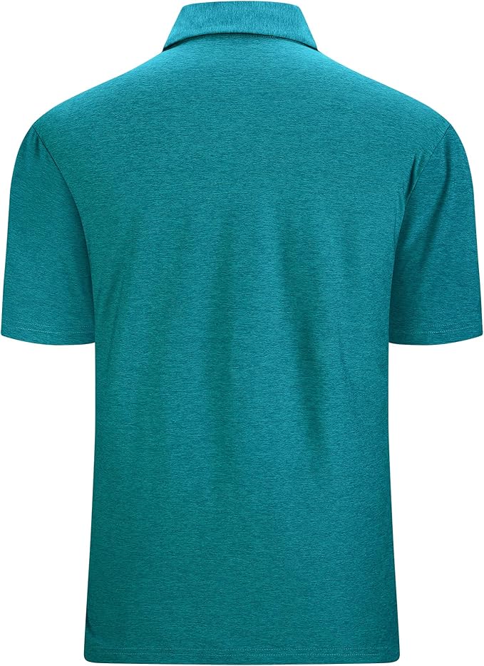 Alex Vando Mens Golf Shirt Moisture Wicking Quick-Dry Short Sleeve Casual Polo Shirts for Men