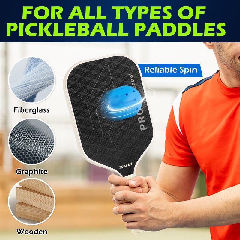Sukeen Outdoor Pickleball Balls 40 Holes, High Bounce True Flight Pickleball Ball, High Visibility Outdoor Pickleballs, High Elasticity Pickle Balls with Mesh Bag, 20 Pack Blue