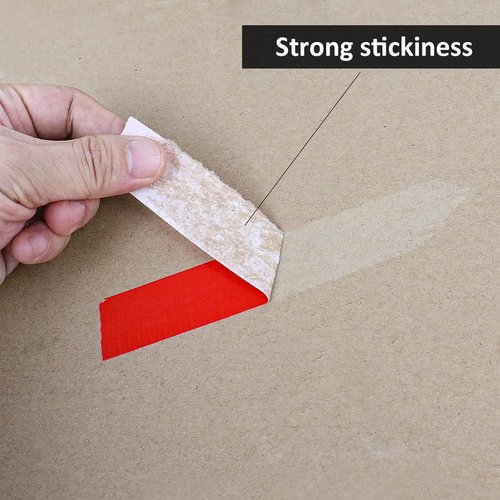 BOMEI PACK Heavy Duty Waterproof Duct Tape - 1 Inch x 60 Yards, No Residue, Tear by Hand (Red)