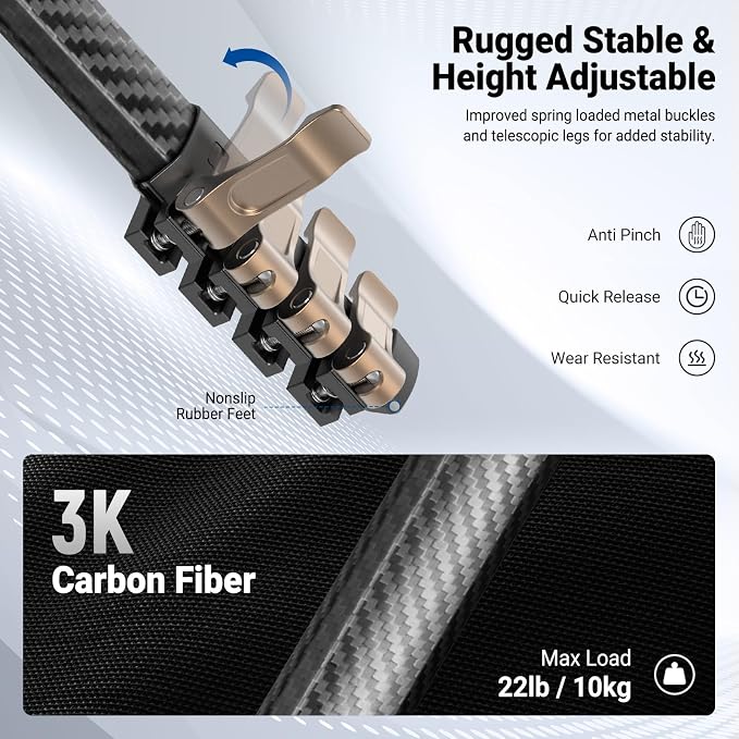 NEEWER LITETRIP Carbon Fiber Travel Tripod