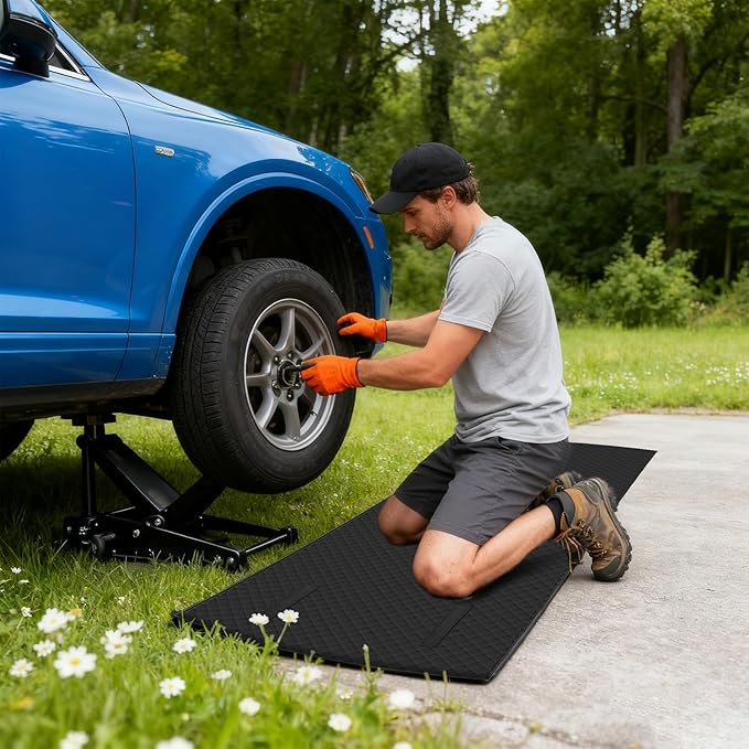 Rolling Creeper Mat,2 Pack Under Car Repair Garage Mat, 58"X28",Made Available for Self-Driving Tour, Long-Haul Truck for Working On The Ground, Foldable Mechanics Mat for Low Clearance