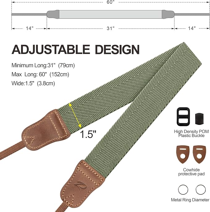 Padwa Lifestyle Light Green Camera Strap