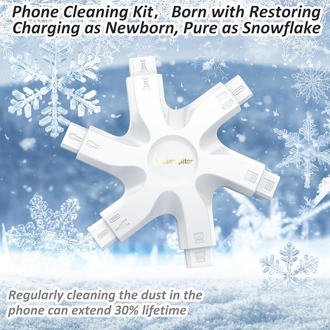 Tassmpitor for iPhone Cleaning Kit Port Cleaner, Repair and Restore Tool for