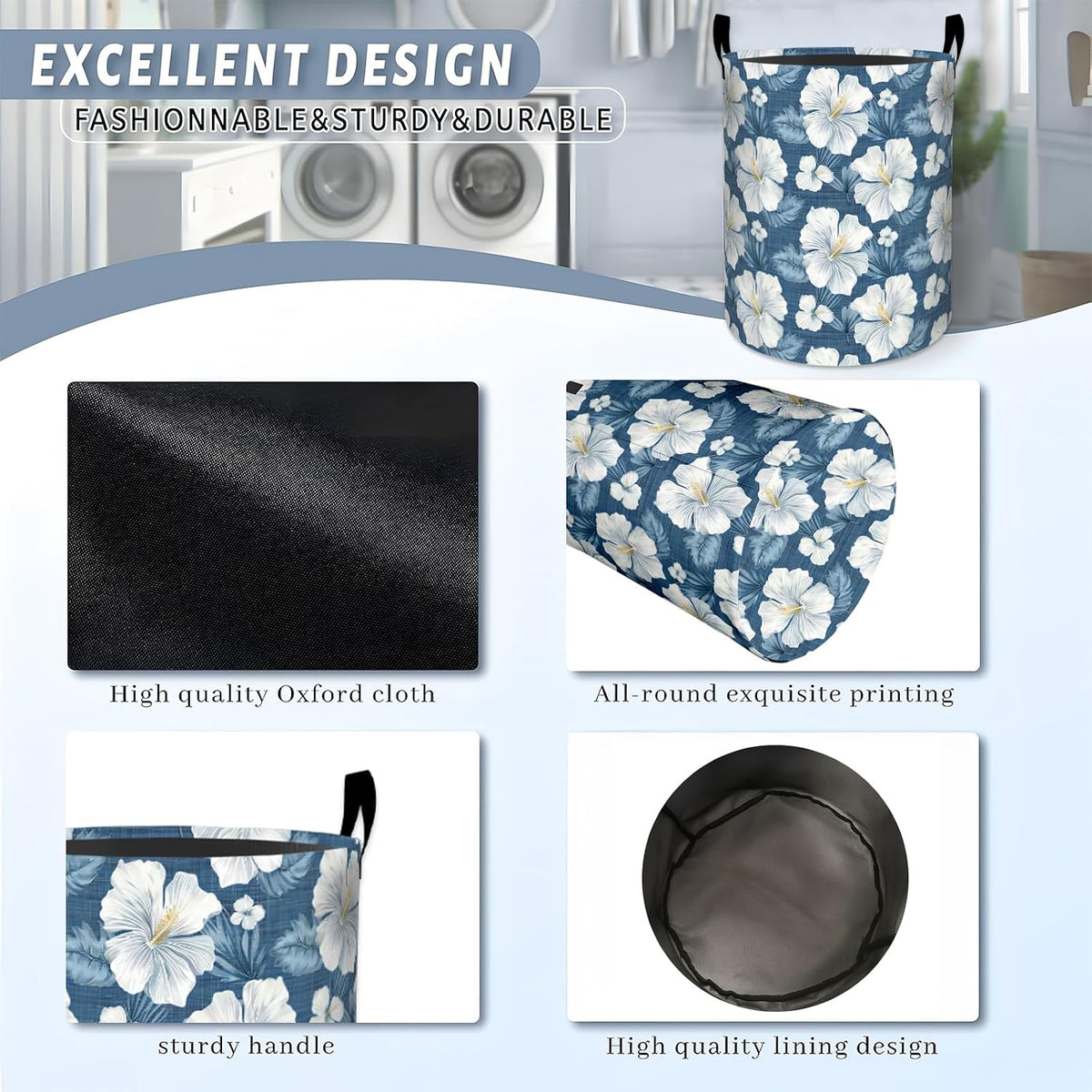 Colorful Cars Polka Dots Pattern Laundry Basket with Handles, 19.7"x15.7" Clothes Foldable Laundry Hamper Organizer for Dorm Nursery Bedroom Bathroom Decor, Toy Storage Bin for Kids
