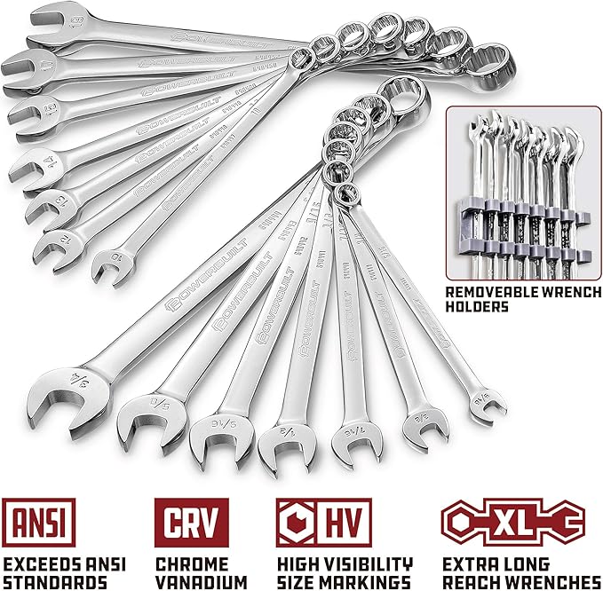 Powerbuilt 200 Piece 1/4-inch, 3/8-inch, and 1/2-inch Drive Mechanics Tool Set - with SAE and Metric Socket Set, Powerbuilt XT 90 Tooth Seal-Head Ratchets, including Case - 642472