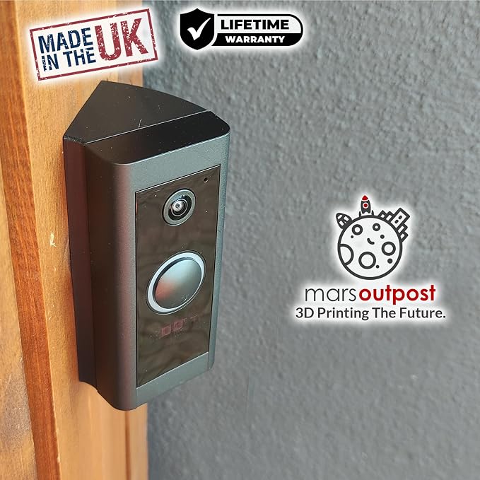 Video Doorbell Corner Mount for Doorbell Wired Corners Mounting Bracket 45