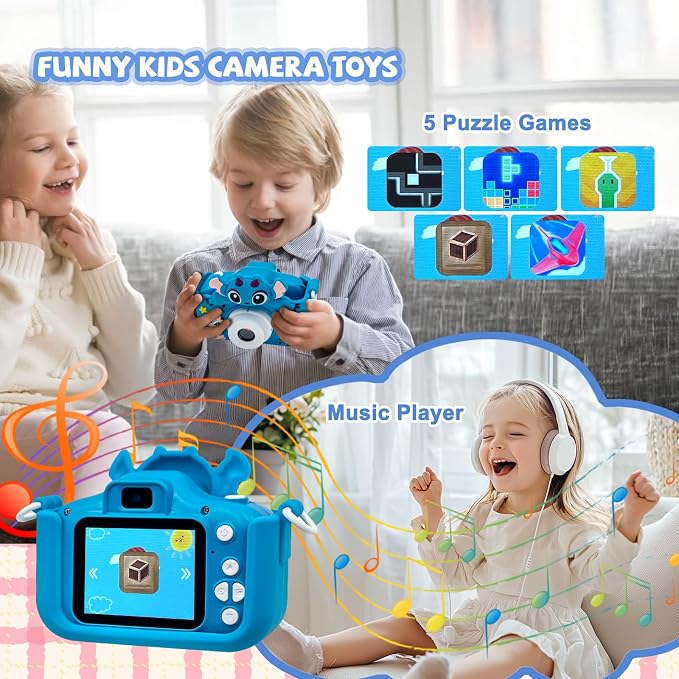 Kids Camera 2PCS Toddler Digital Camera Little Girls Toy Camera