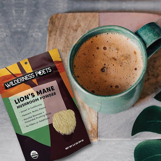 Wilderness Poets Organic Lion's Mane Mushroom Powder - California Grown (320 Ounce - 20 Pound)