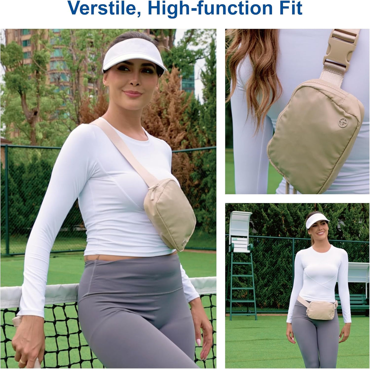 Pander Fanny Pack - Water-Repellent Nylon Belt Bag for Women | Adjustable Strap, Black