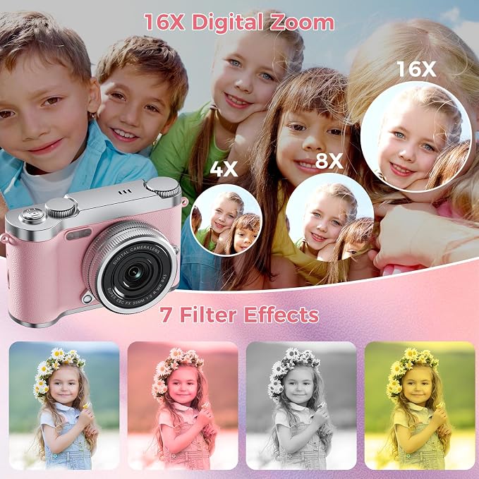 Upgrade Kids Selfie Camera, HD Digital Video Cameras