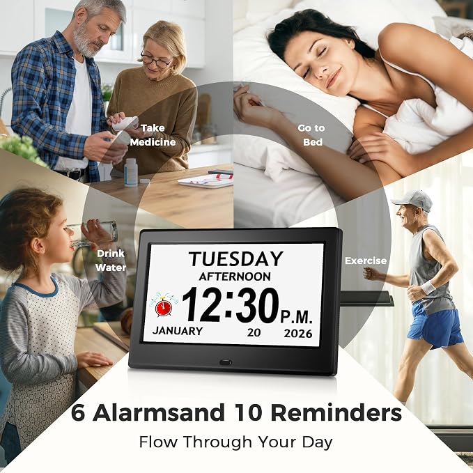 7'' Digital Clock, Dementia Clock