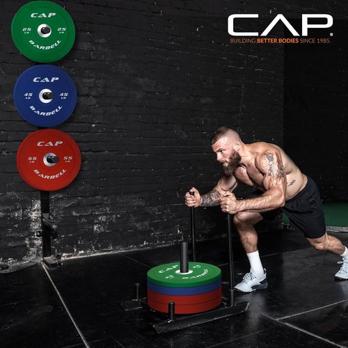 CAP Barbell Rubber Olympic Bumper Plate - Durable Weight Plates for Strength Training | Multiple Colors Available