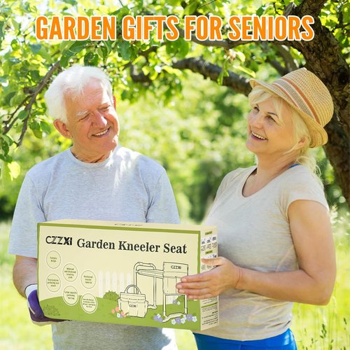 CZZXI Garden Kneeler and Seat - Heavy Duty Gardening Stool with Tool Pouch | Comfortable and Durable Design