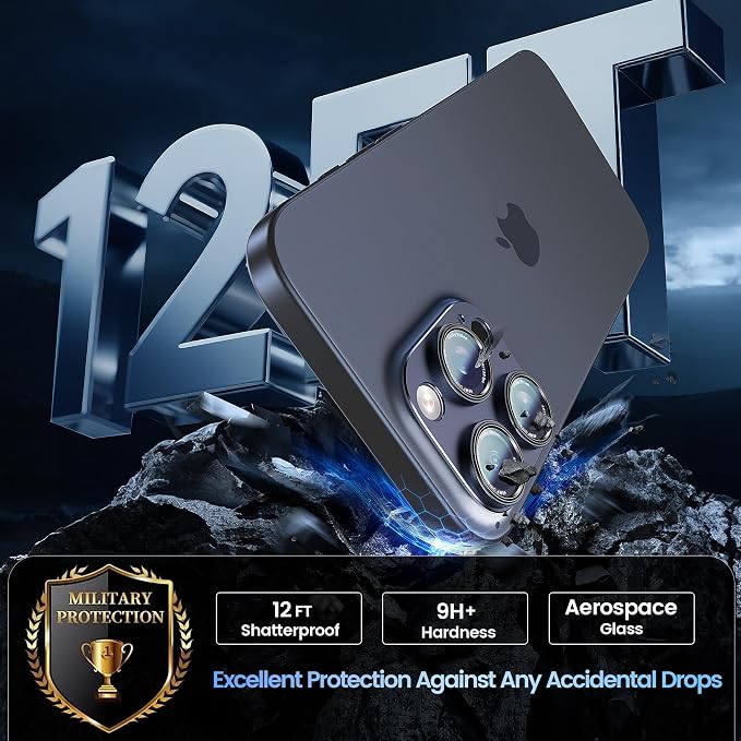 CACOE Camera Lens Protector for iPhone 15 Pro/15 Pro Max