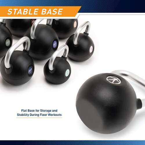 Marcy Kettlebell | Commercial Grade PU Coated Weights 10-40 LB - Textured Steel Handle for Full Body Workouts