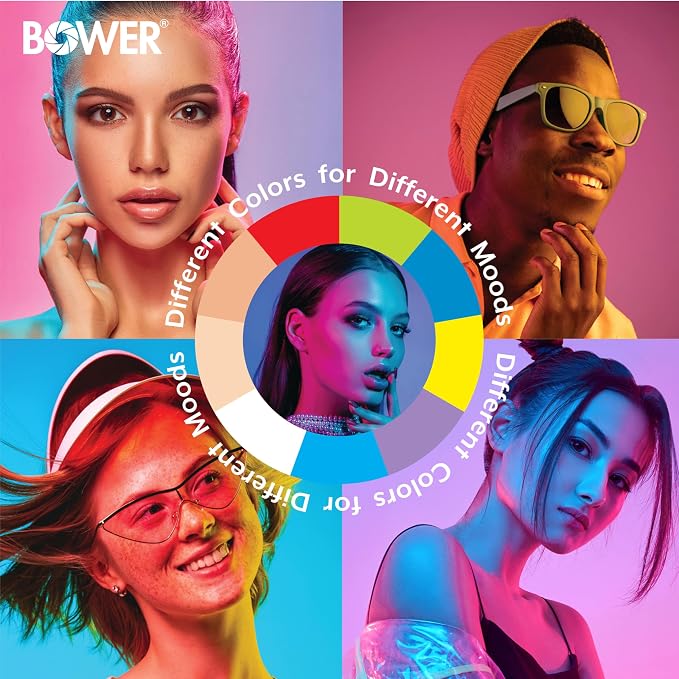 Bower 10 inch RGB Selfie Desktop Ring Light Stand Studio Kit