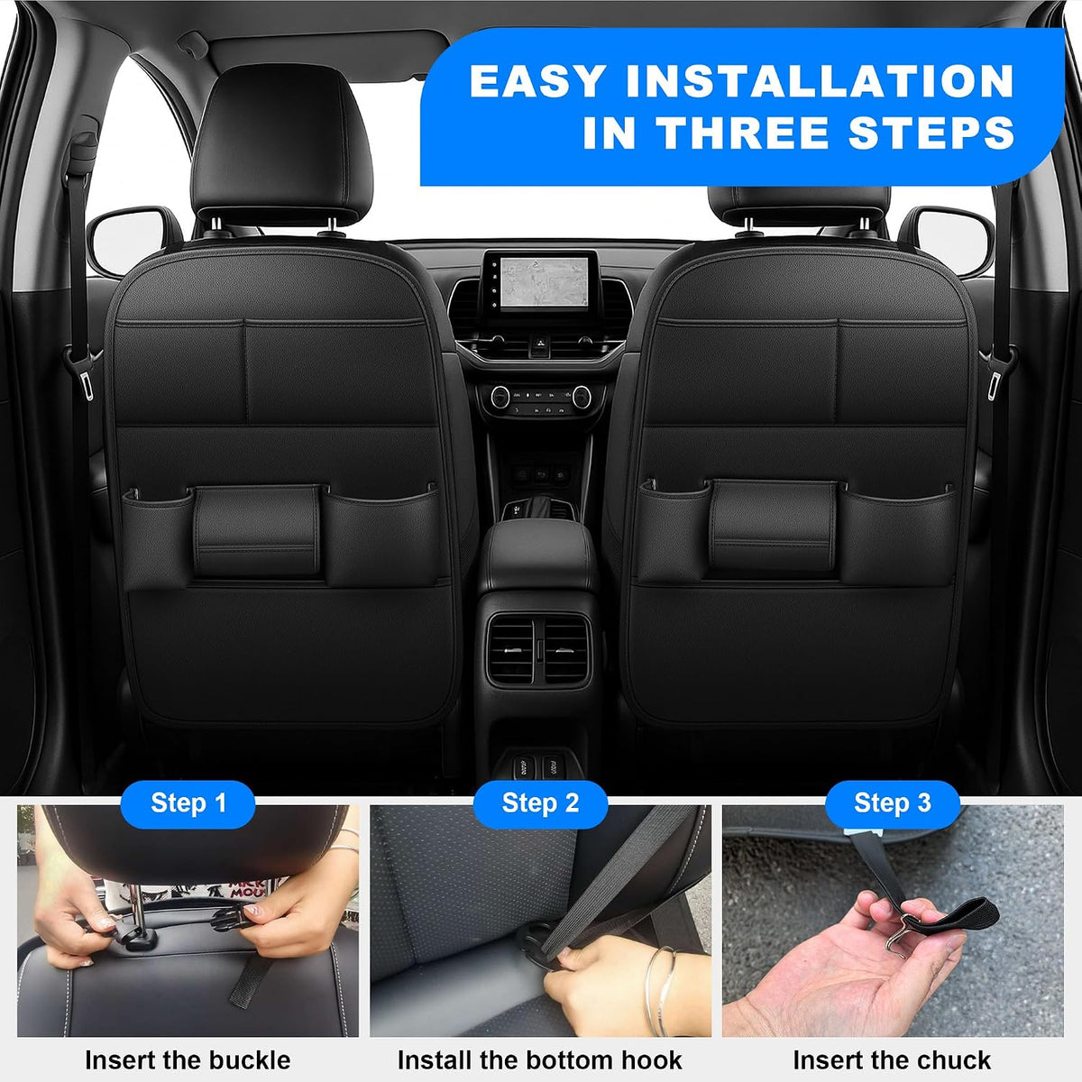 Car Kick Mats Back Seat Protector for Jeep Grand Cherokee 2 Pack