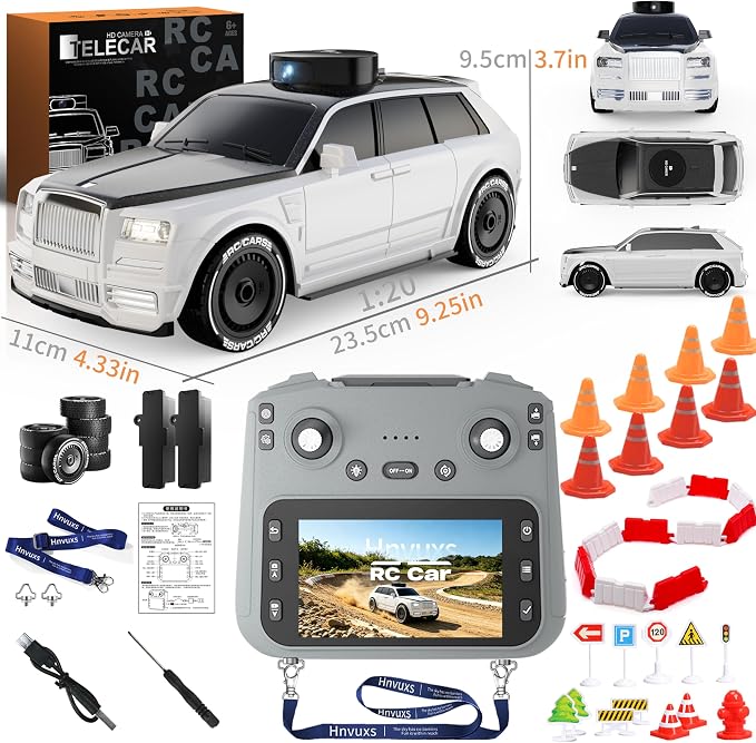 RC Car with Camera and 4.5" Screen, 1080P FPV Remote Control Car with Rotating