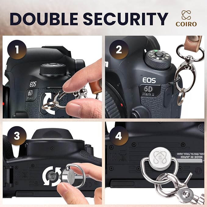 C Coiro Dual Camera Harness Shoulder Leather Camera Strap