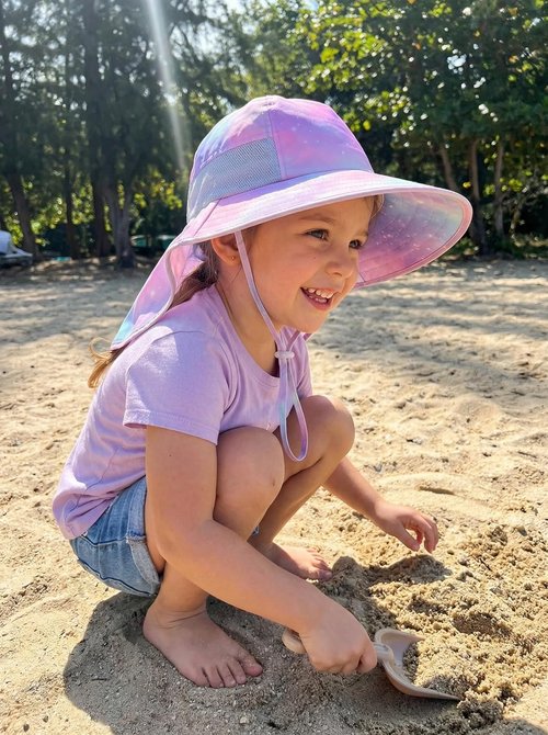 Icolor Kids Sun Hat - UPF 50+ Sun Protection Bucket Hat for Toddler Summer Play | Ages 3-10