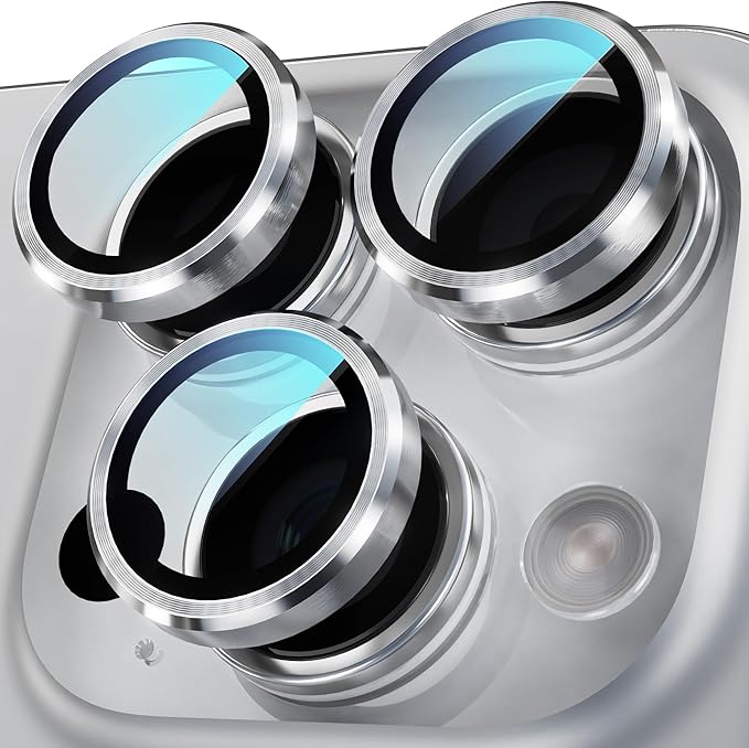 YWXTW Camera Lens Protector for iPhone 16 Pro/iPhone 16 Pro Max, Tempered Glass