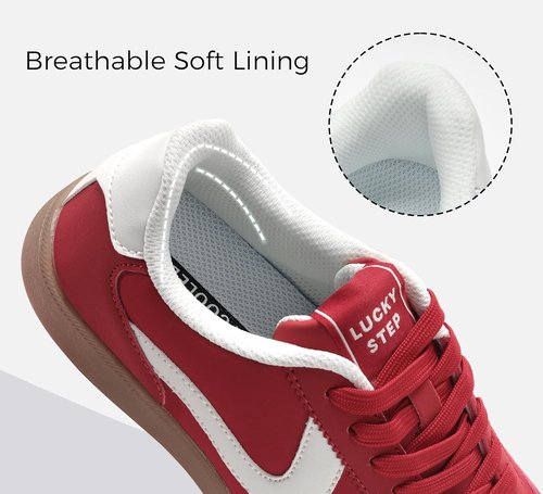 LUCKY STEP Women's Retro Fashion Sneakers - Classic Casual Walking Shoes for Comfort & Style