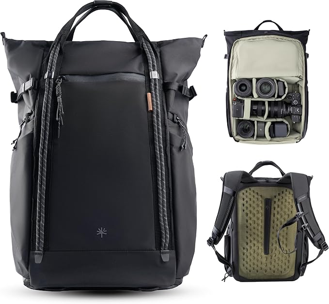 PGYTECH OneGo Roamer Tote Camera Backpack, 25L Water-Resistant Dual Carry Tote