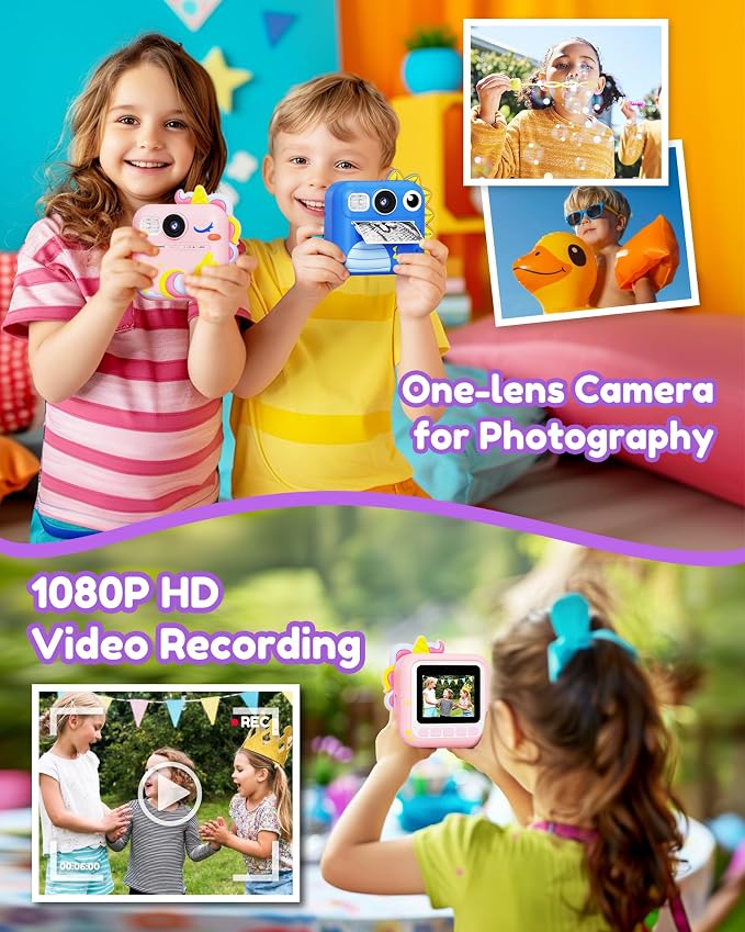 KOKODI Kids Camera Instant Print, Toddler Cameras Christmas Birthday Gifts