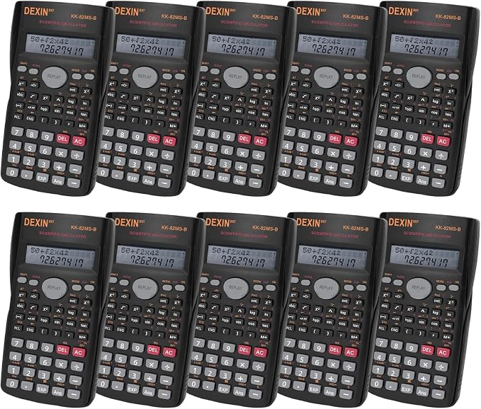 10 Pack Engineering Scientific Calculators, 2-Line Display Function Calculator