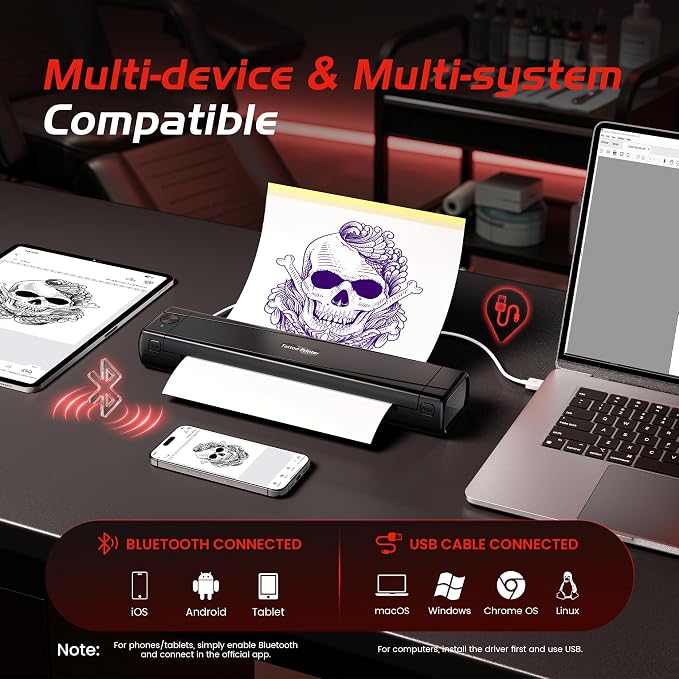 TATTMUSE Portable Printers Wireless