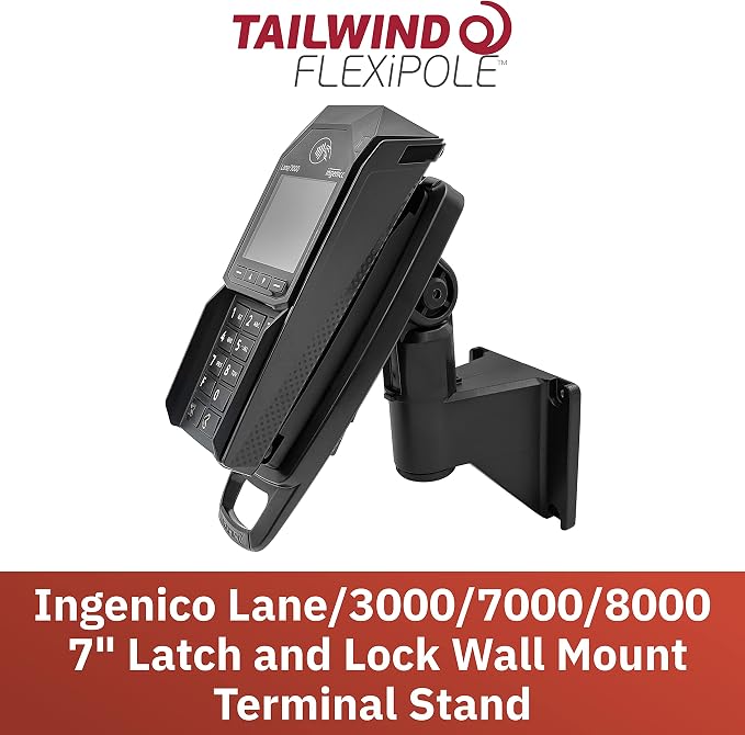 ENS Tailwind Ingenico Lane/3000/7000/8000 7" Latch and Lock Wall Mount Terminal