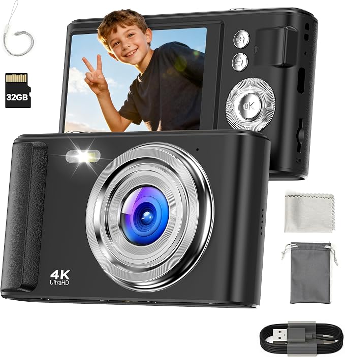 Digital Camera 4K for Kids: 48MP Cameras for Teens Photography