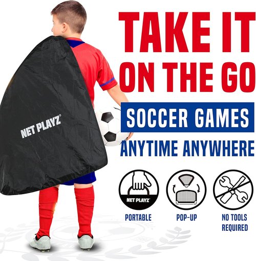 NET Playz Portable Soccer Goal - Easy Fold-Up Design for Training | 4ft x 3ft Size