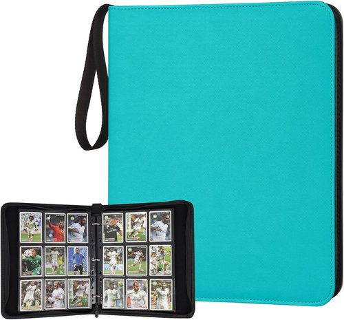 GERMUN Premium Zip Trading Card Binder - 720 Double-Sided Pocket Album for MTG & Sports Cards | Lake Blue