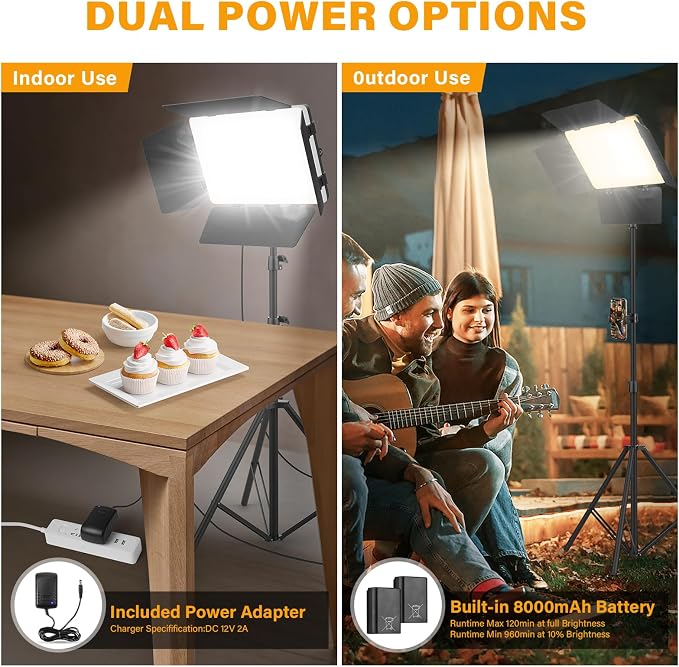 Unicucp 2 Pack Led Video Light Panel Light