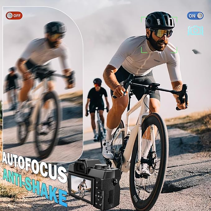 True 5K Digital Camera for Photography, Autofocus & Anti-Shake, 16X Zoom