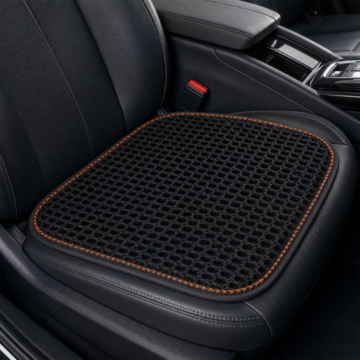 Cool and Breathable 3D air MESH car seat Cushion for Summer, Universal Ventilated Comfortable seat pad, Suitable for sedans, Vans, Pickup Trucks, and SUVs (Black seat cushion-1PCS)
