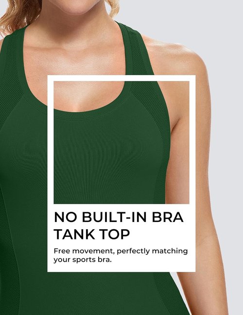 MathCat Racerback Workout Tank Tops for Women - Seamless Muscle Design | Sizes XS-L