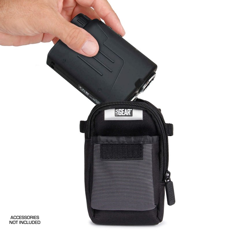 USA Gear Range Finder Golf Case - Shoulder Bag Case Fits Callaway Golf 300, Acer Gadget, Vortex, REDTIGER, Bushnell & More - Laser Rangefinder Carry Bag with Weather Resistant Exterior, Belt Loop