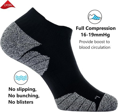 CWVLC Unisex Compression Ankle Socks - Cushioned Comfort for Athletes | Multipack