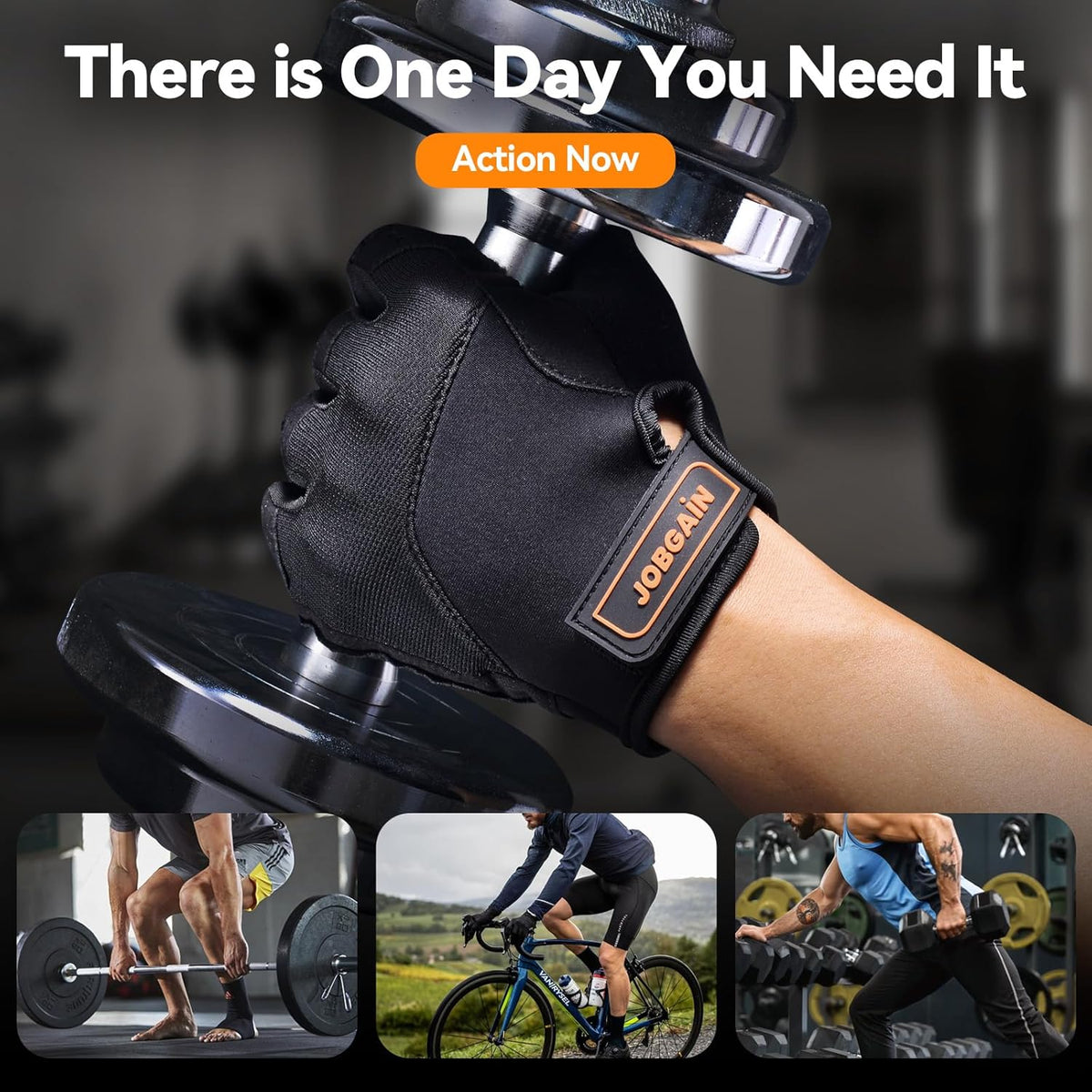 Skiennix Workout Gloves - Breathable Weight Lifting Gloves with Grip & Shock Absorption | Full Palm Protection for Gym & Fitness